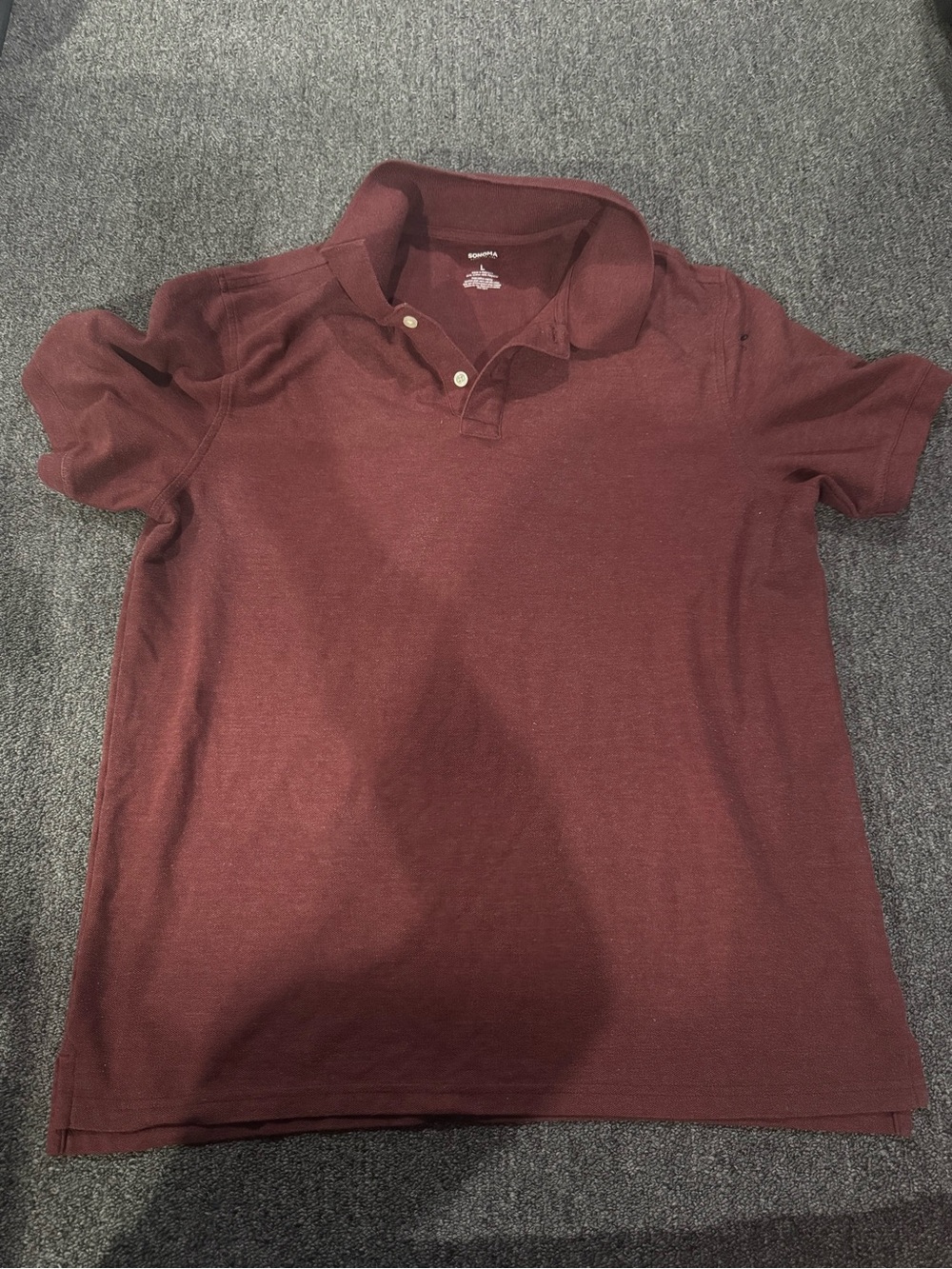 Men's Polo Shirt - Burgundy size large